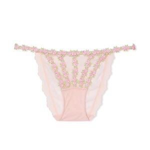 Victoria's Secret Rosebud Embroidery Bikini Panty, Size M. NWT